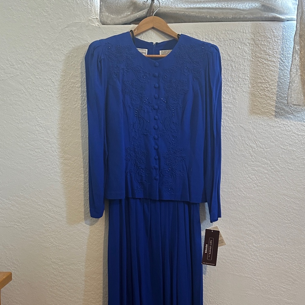 Karin Stevens Royal Blue Long Sleeve Dress